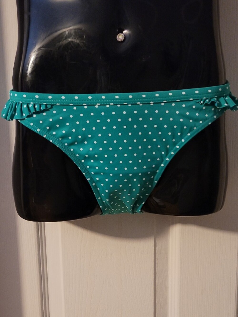 Freya Teal Polka Dot Bikini Bottoms - Picture 2 of 3